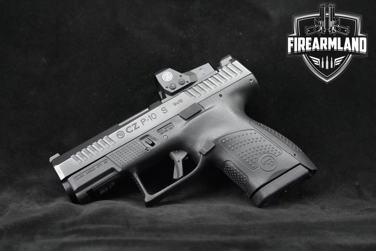 CZ P-10 S OR 9mm 3.5" CZ-P-10-S P10 +SIG ROMEO1, 2 MAGS, CASE & HOLSTER