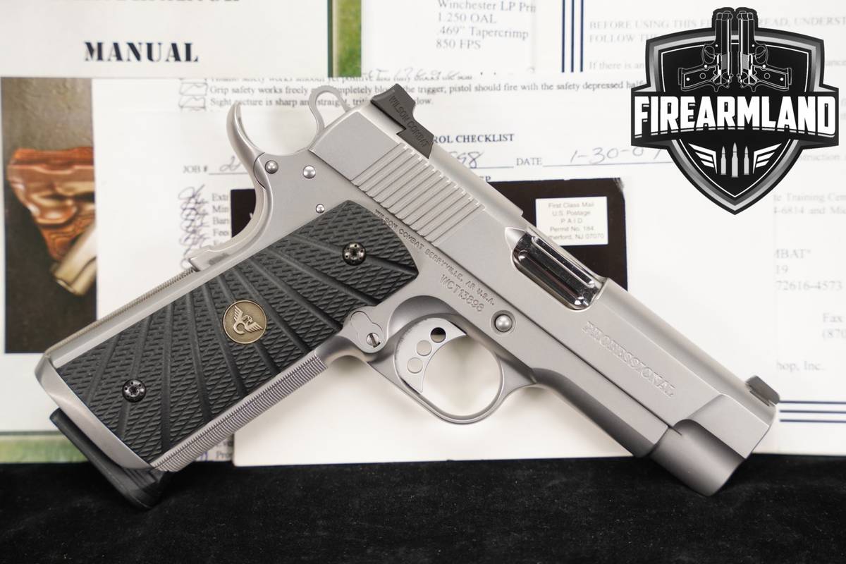 Wilson Combat WC Professional 45 ACP 1911 4 Silver +ORIG CASE