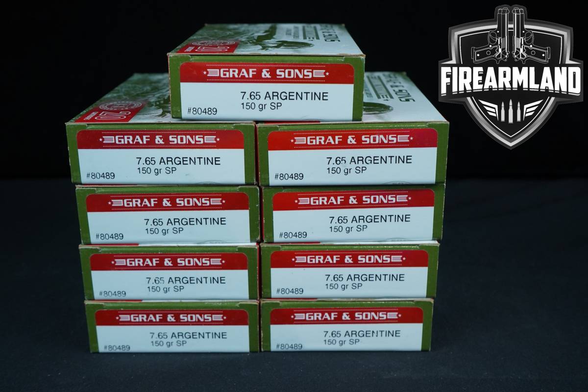 180 RDS! 7.65 Argentine Ammo Ammunition