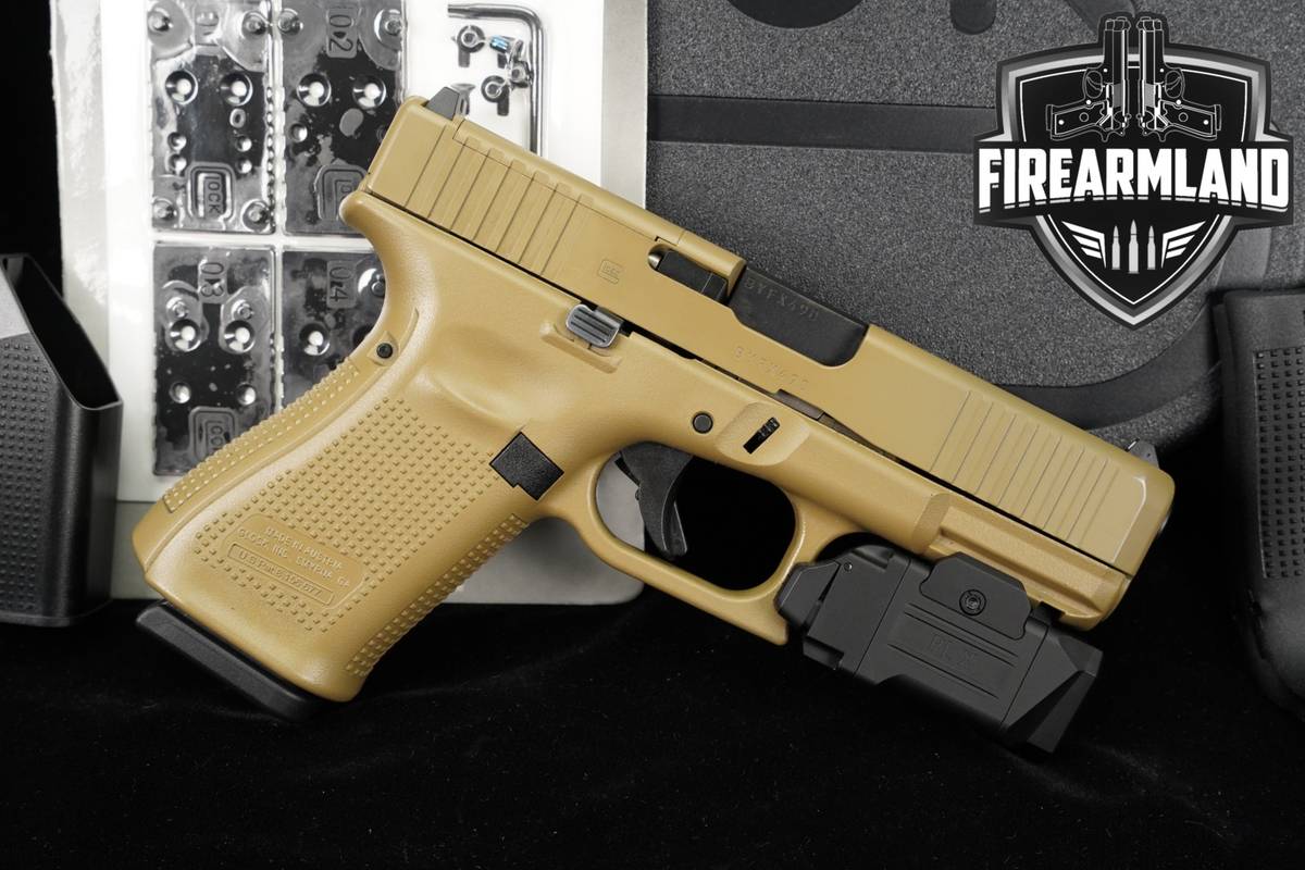 Glock 19 Gen5 MOS G19 Gen 5 FS 9mm 4.02" FDE +ORIG CASE, OLIGHT