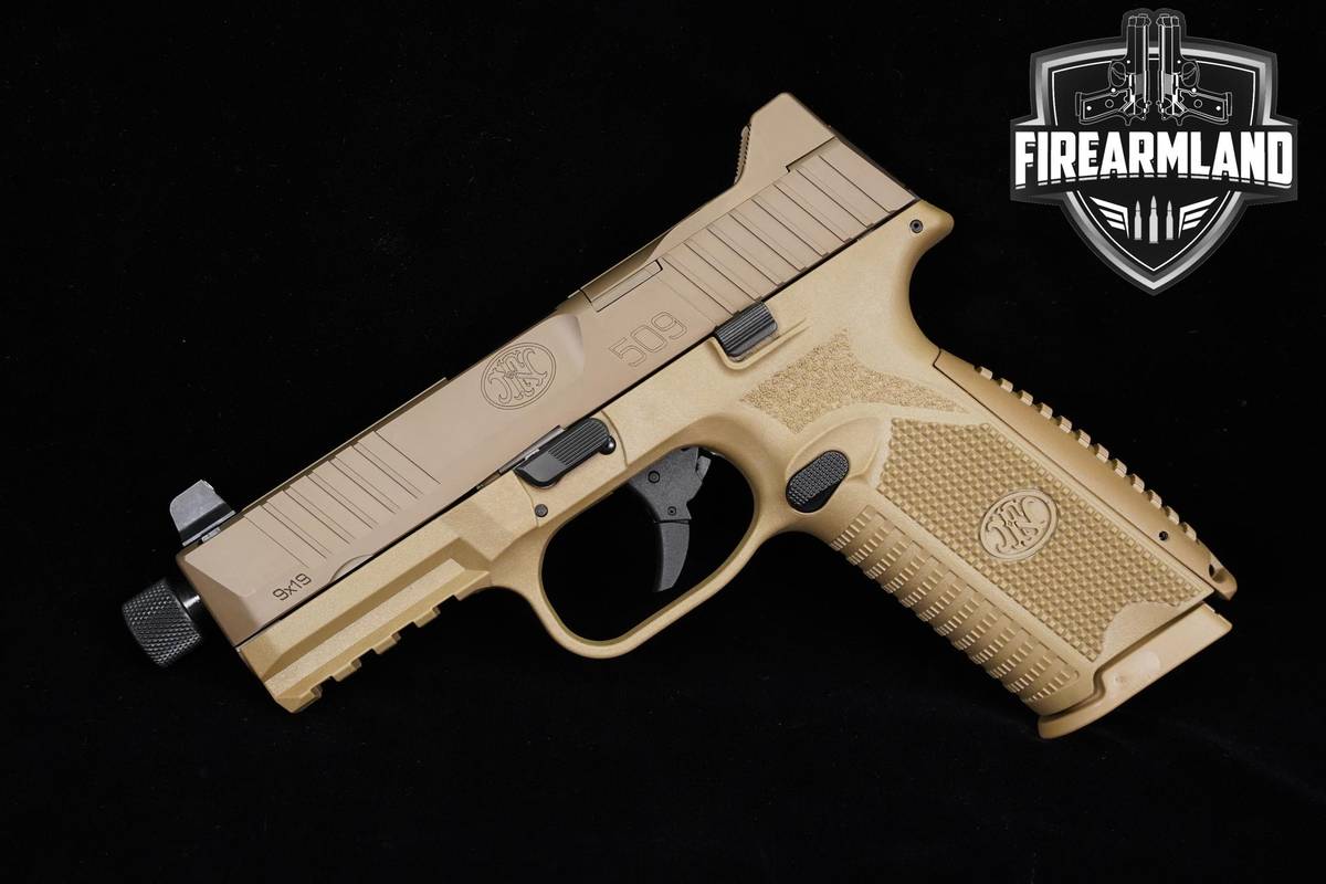 FN America 509 Tactical Optic-Cut 9mm 4.5" FDE-509T +5 MAGS & ORIG CASE