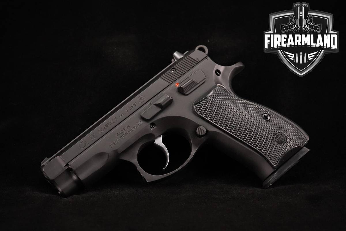 CZ 75 Compact 9mm 3.75" Black Polycoat 75C +2 MAGS & ORIG CASE