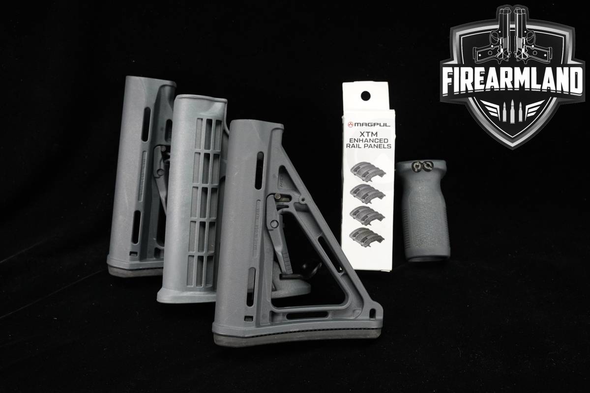 Multiple Manufacturers 3x THREE Gray Stock VFG & Rail Panels Stocks