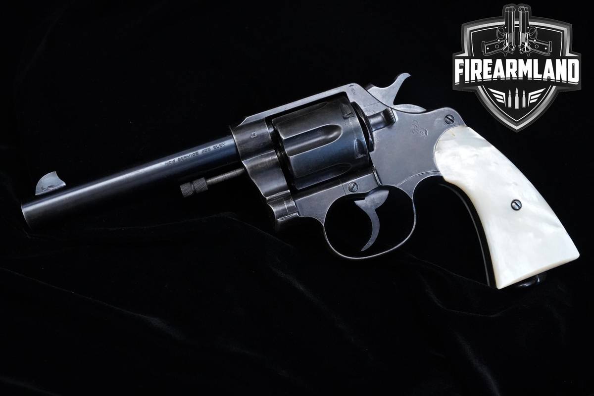 1917 Colt New Service Mk. I 455 Webley 5.5" Blued Colt DA/SA WW1 455-Eley