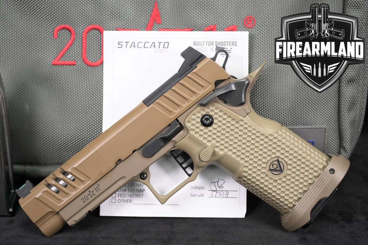 VULCAN! Staccato STI P 2011 9mm 4.4" FDE 1911 +2 MAGS & ORIG CASE