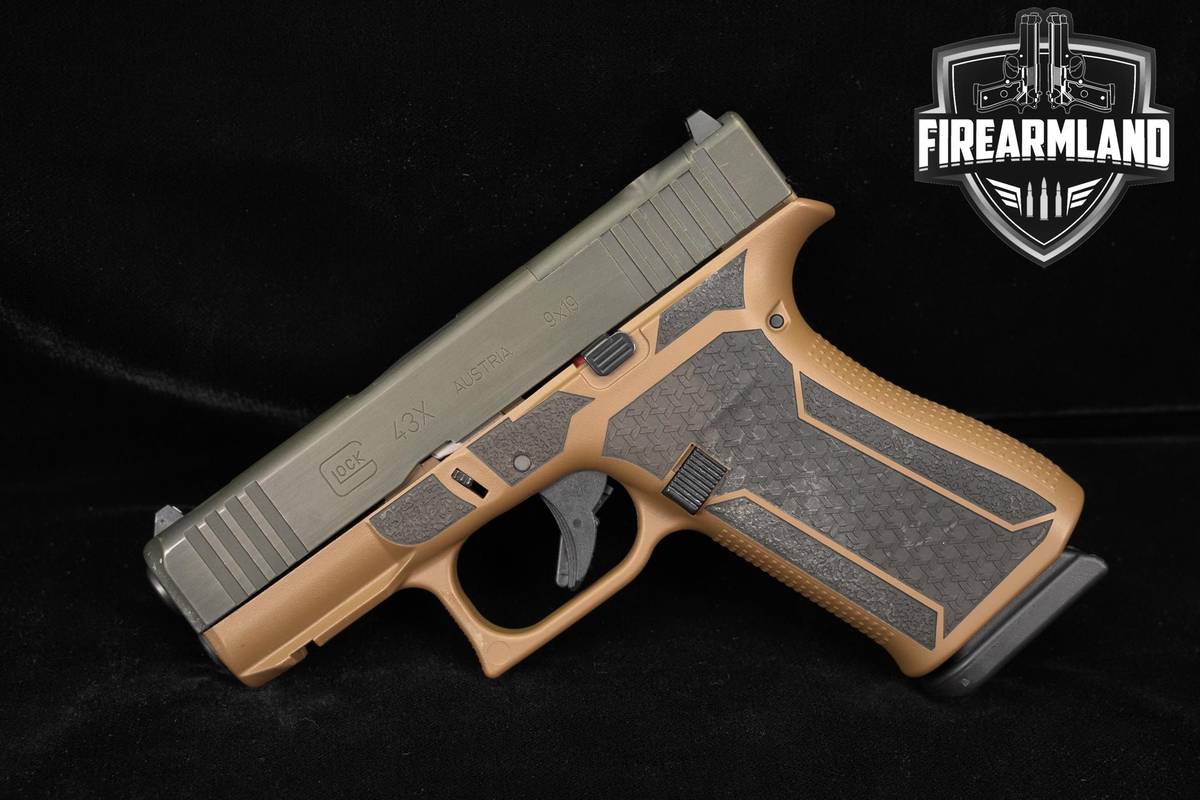 Glock G43X MOS 9mm 3.41" Two-Tone G43 X 43X Pistol +ORIG CASE & HOLSTER