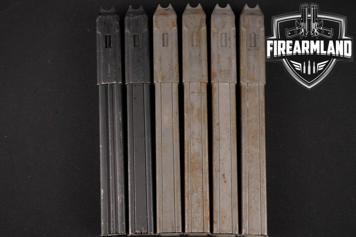Milsurp. SIX (6) Sten/ Mac Pattern 30 Round Magazines .45 ACP M10 M-10 Mags