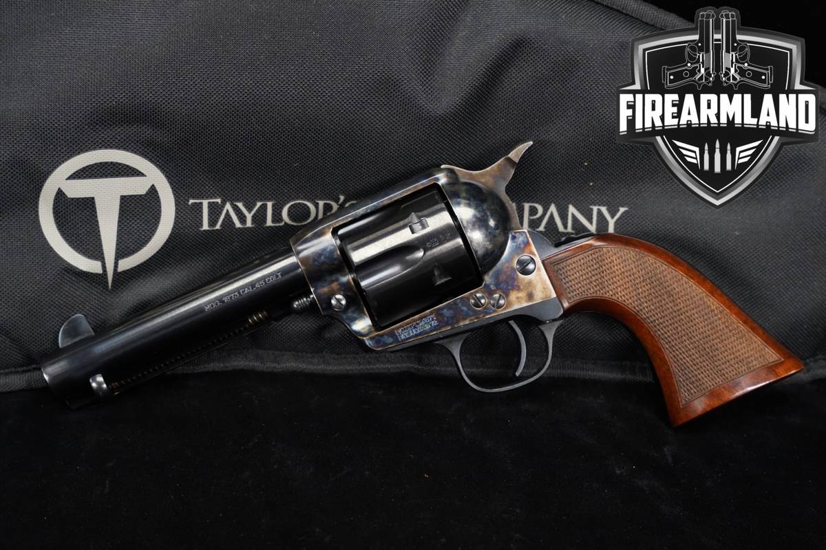 A Uberti 1873 Cattleman Runnin’ Iron Taylor Tuned 45 Colt 4.75" SAA + CASE