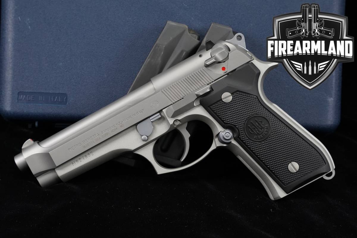Beretta Model 92FS Inox GHOST 9mm 4.9" Stainless +2 MAGS & ORIG CASE