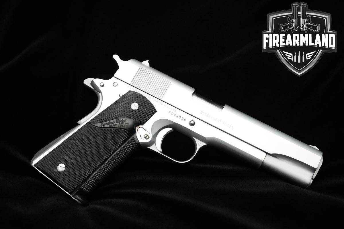 1987 Colt MK IV SERIES 80 GOVERNMENT MODEL 38 Super 5" Stainless Pistol 9+1