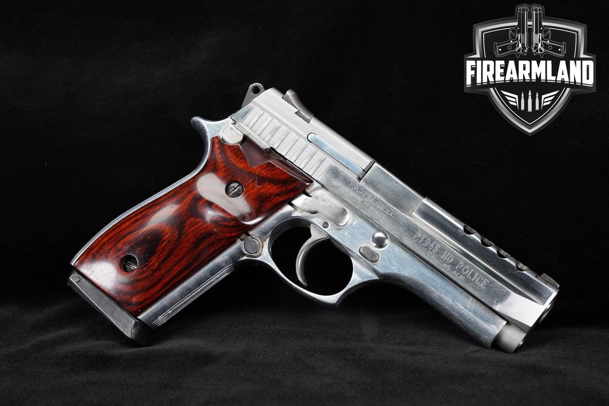 DISCONTINUED Taurus PT945 HD Police 45 ACP 4.25" Polished Stainless +3 MAGS