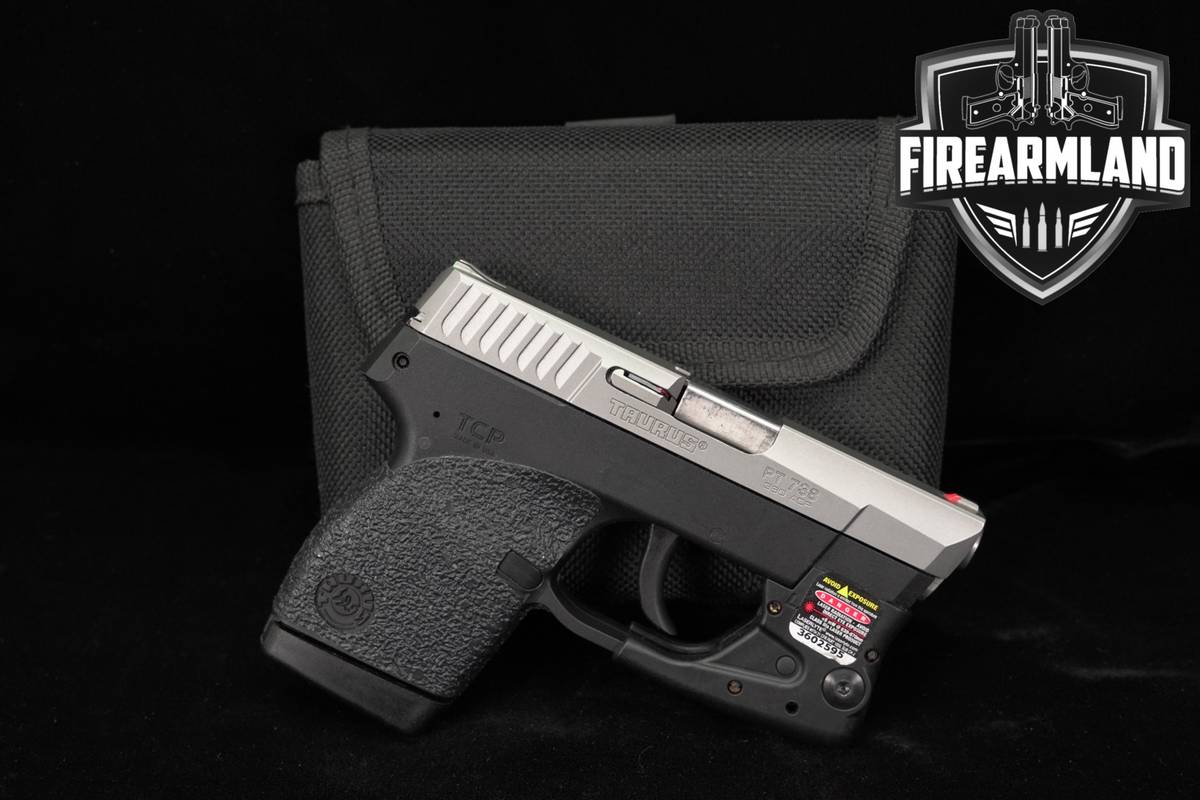Taurus PT-738 TCP 380 ACP 2.84" Two-Tone Stainless +HOLSTER & LASER