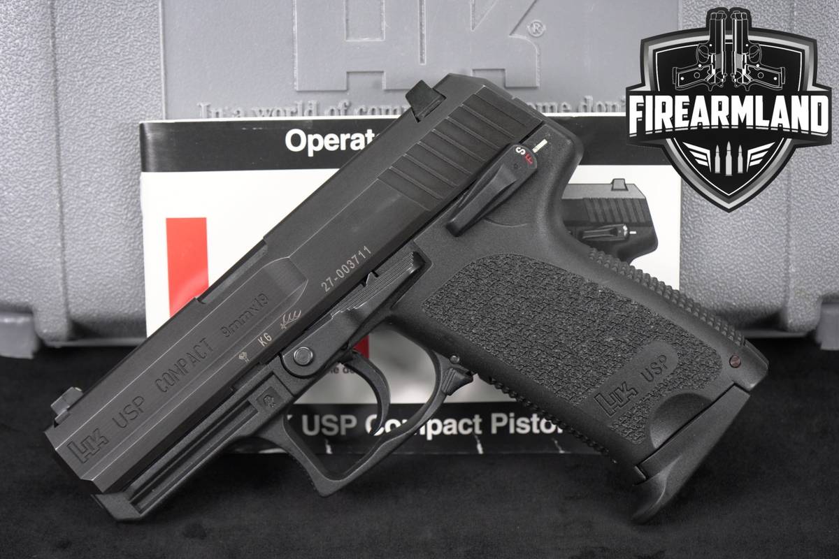 Heckler & Koch USP Compact 9mm Variant 1 H&K 3.58" +ORIG CASE