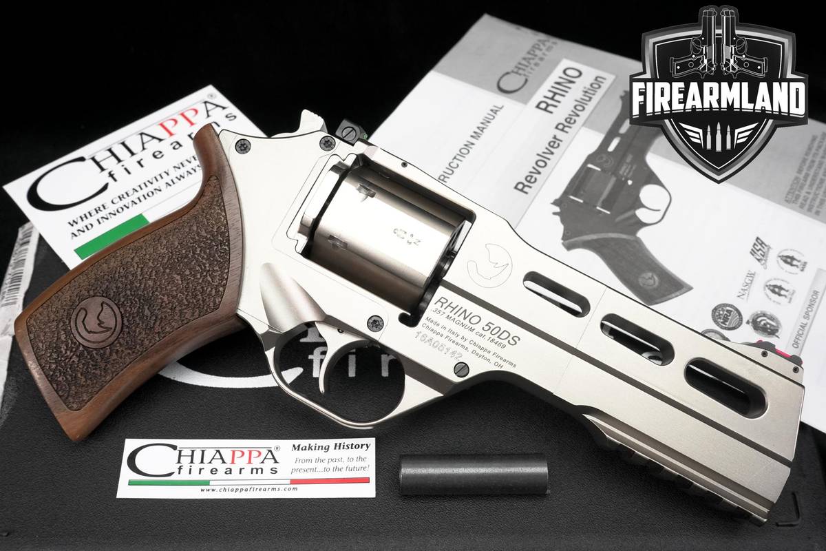 Chiappa Firearms Rhino 50DS 357 Magnum 5" Chrome +ORIG CASE