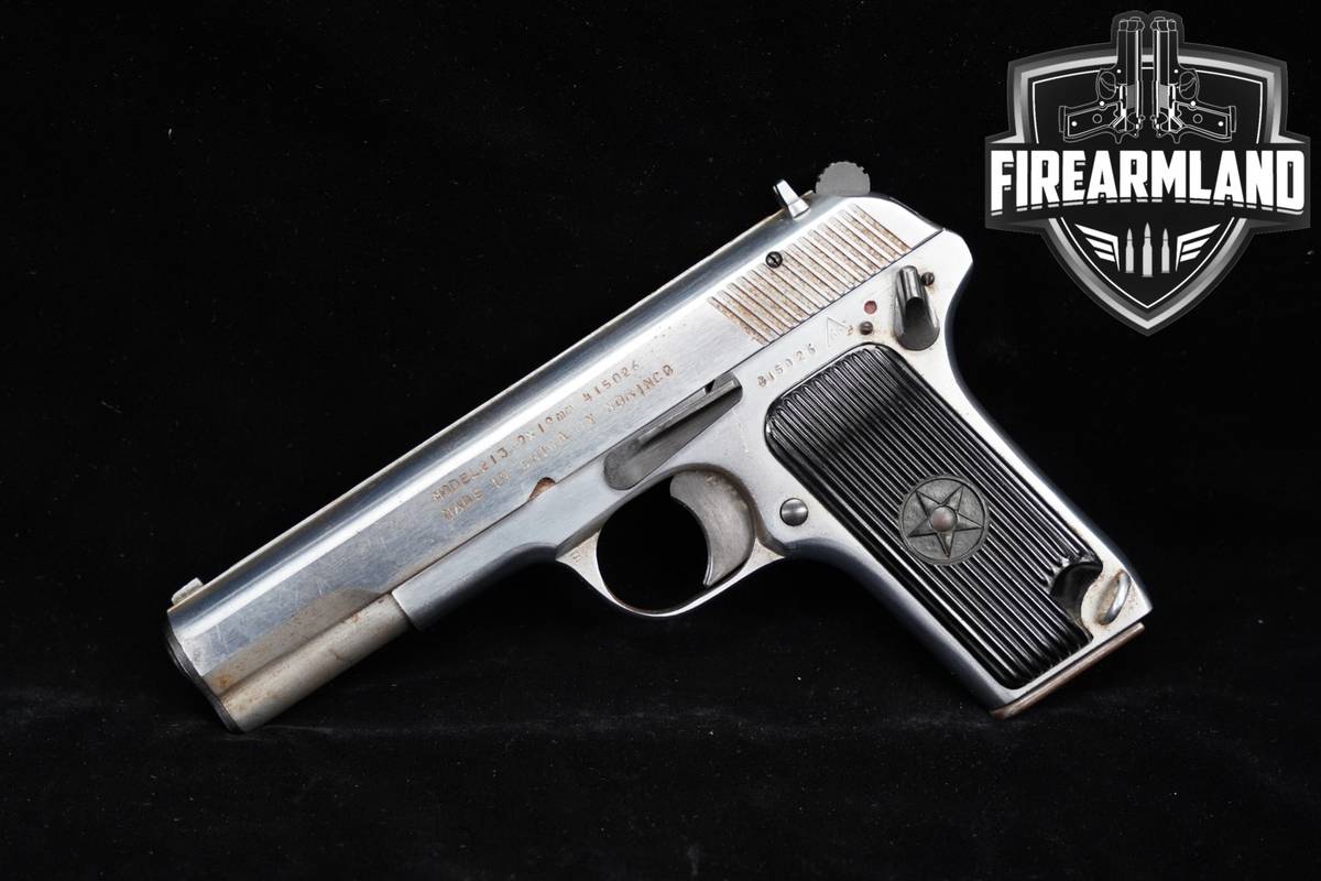 Norinco Model 213 9mm 4.25" Silver TT 33 Tokarev Bright Plated
