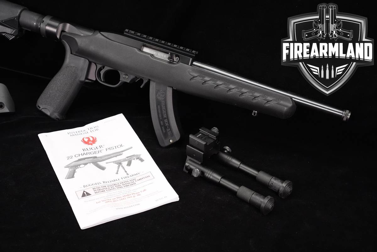 SBR Ruger 22 Charger 22LR 10" THREADED +BIPOD