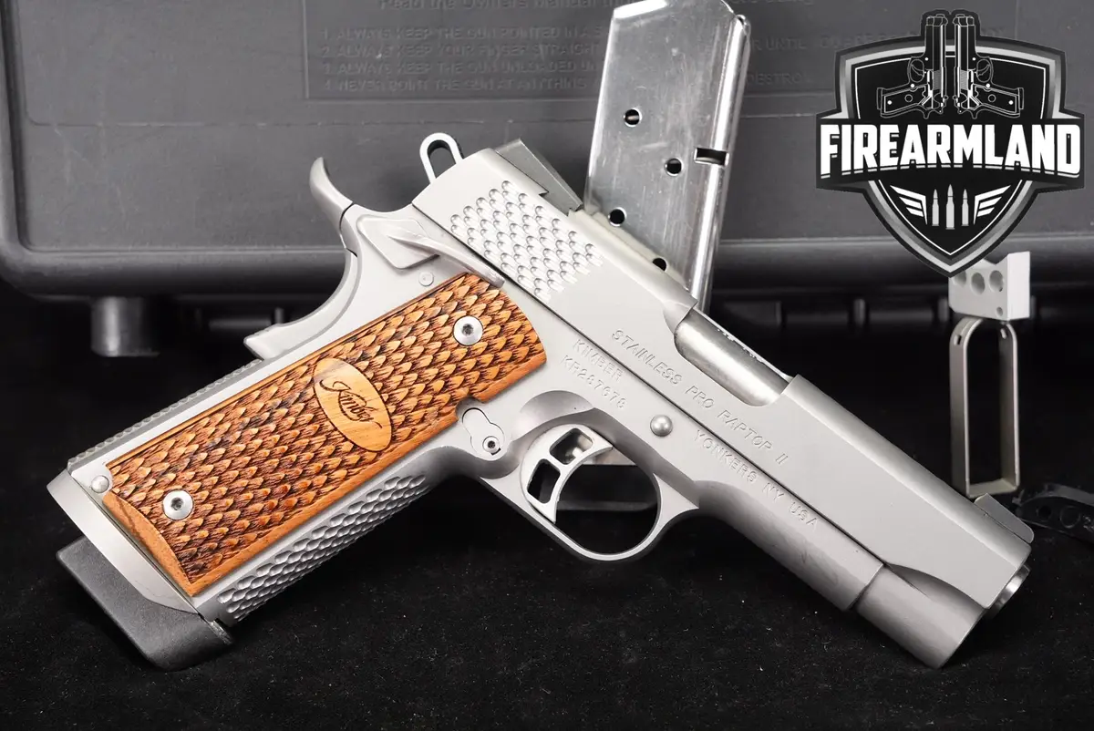Kimber Stainless Pro Raptor II Custom Shop 45 ACP 1911 4 +2 MAGS, CASE