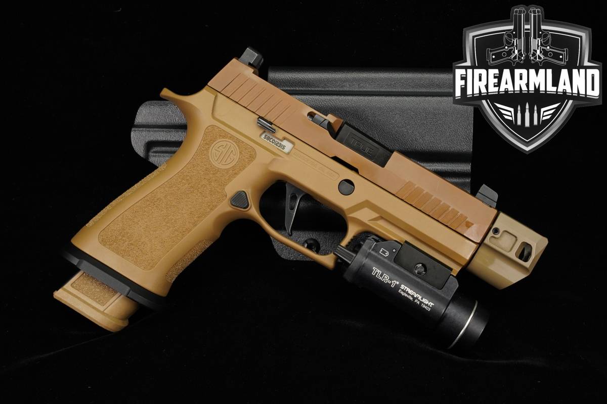 Sig Sauer P320 9mm OR Coyote Tan P 320 COMPENSATED +HOLSTER, TLR-1 LIGHT