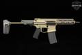 Q Honey Badger Pistol .300 AAC Blackout (7.62x35mm) Two-Tone Gold & Grey in Excellent Condition Image 4