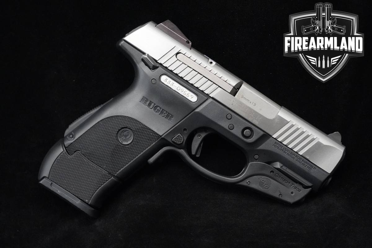 Ruger SR9c 9mm Stainless Steel Ruger SR-9c W/ CT LASER +2 MAGS