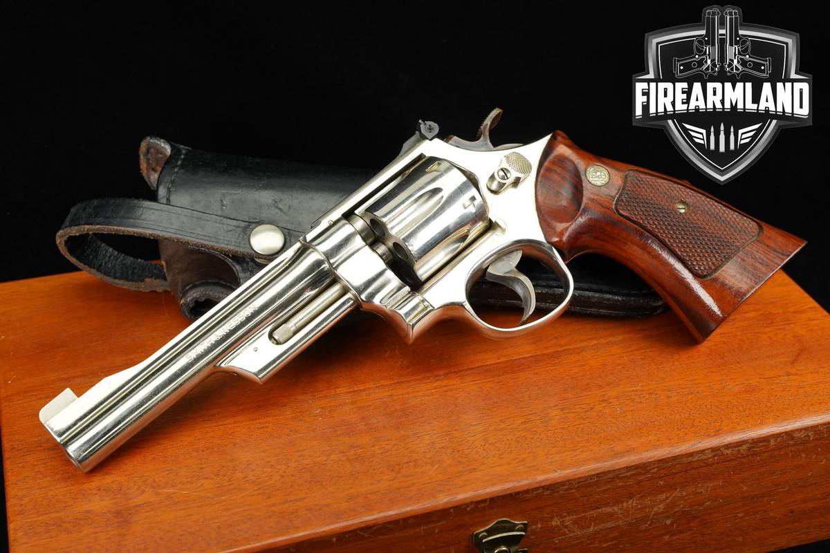 1979 Smith & Wesson S&W Model 27-2 357 Magnum 6" High-Polish Nickel M27