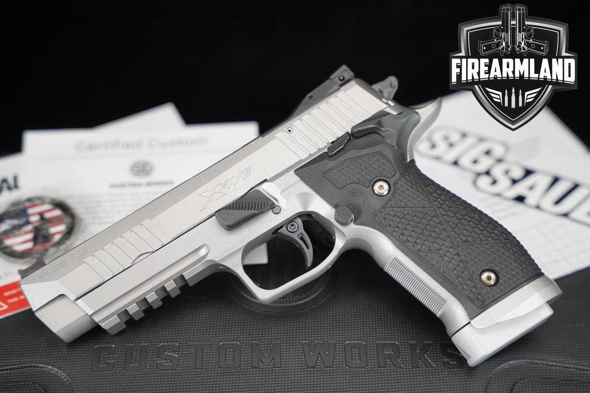 Sig Sauer P226 XFive STAS Custom Works 9mm 5" Stainless Optic-Ready +2 MAGS