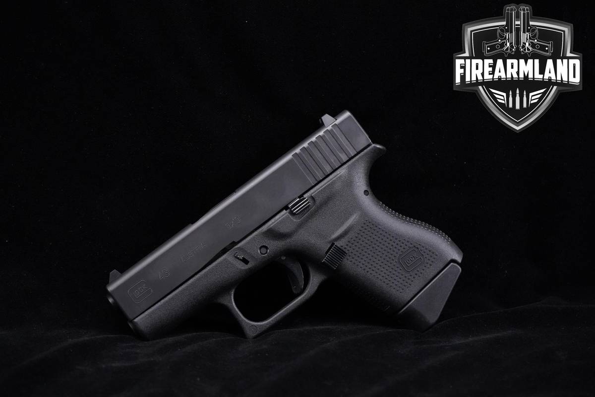 Glock 43 Slimline 9mm 3.41" G43 +2 MAGS & ORIG CASE