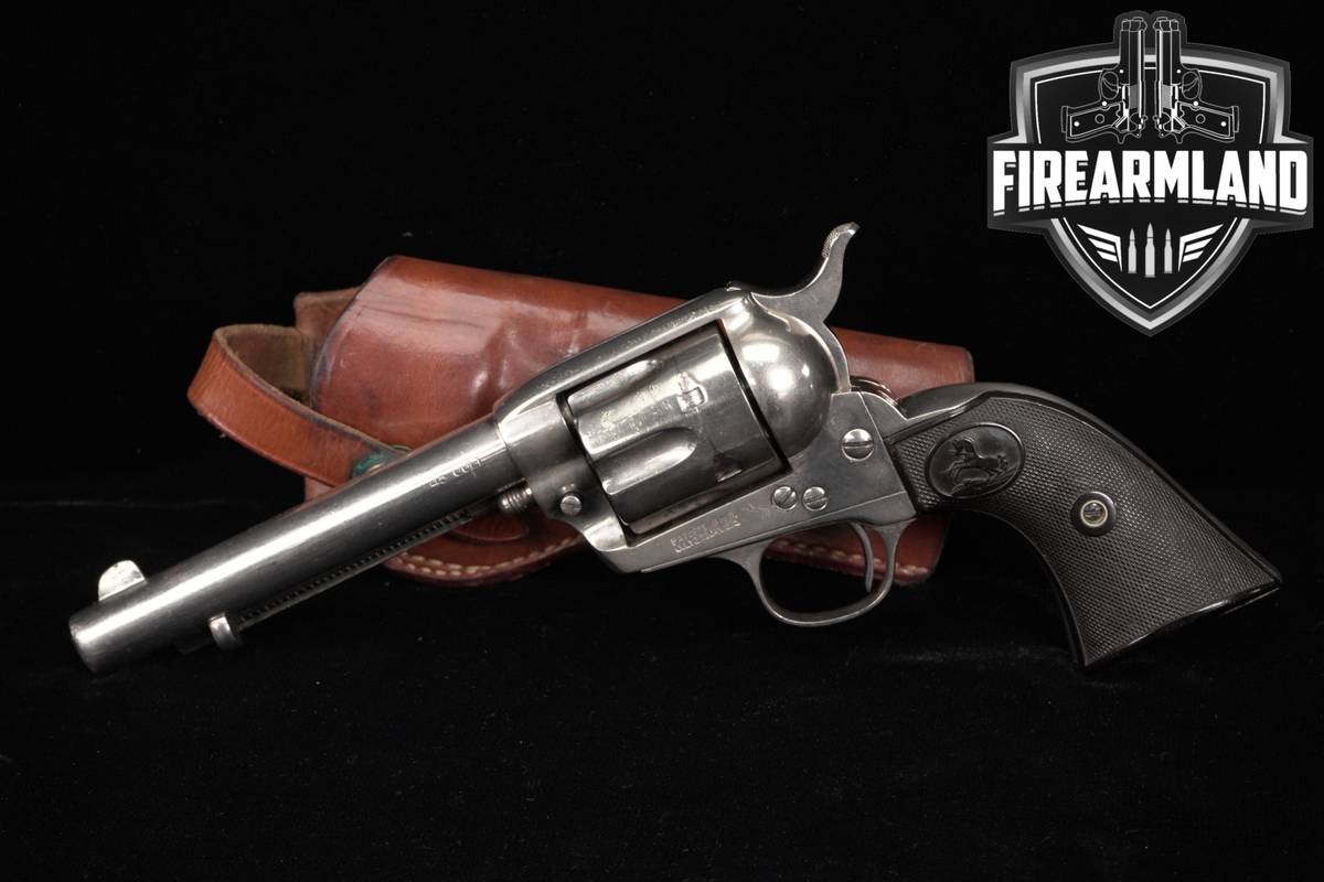1910 Colt Single Action Army First Generation 45Colt 5.5" Nickel +HOLSTER