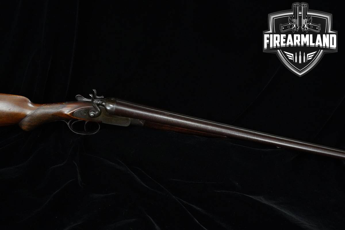 LATE-1800s Liegeoise D Armes SXS Rabbit Ear Side Lock Damascus 16-Gauge SXS
