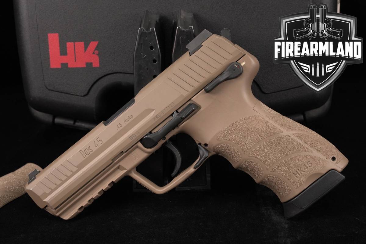 Heckler & Koch HK45 H&K HK-45 ACP 4.49" FDE +3 MAGS & ORIG BOX