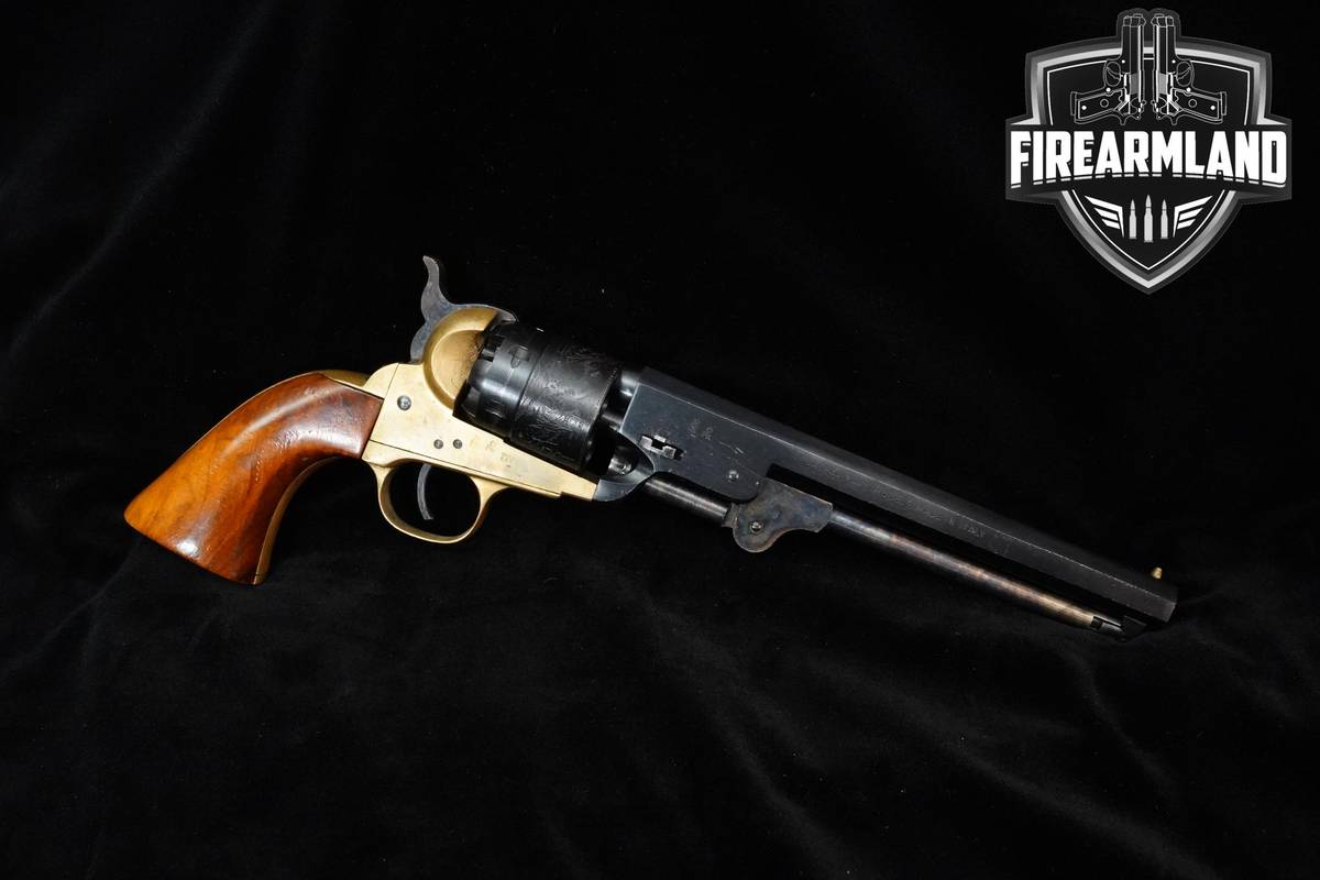 1971 Italian Manufactured Colt 1851 Navy 44 BPM 7.5" Blued ENGRAVED
