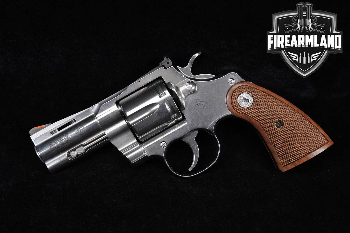 Colt Python Combat-Series 357 Magnum 3" Stainless +ORIG CASE