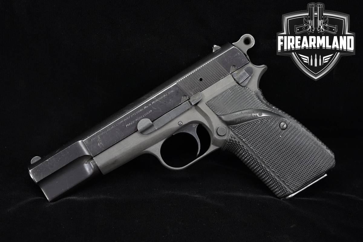 Browning Hi-Power 9mm 4.5" Two-Tone Polished Blue & Gray High HiPower