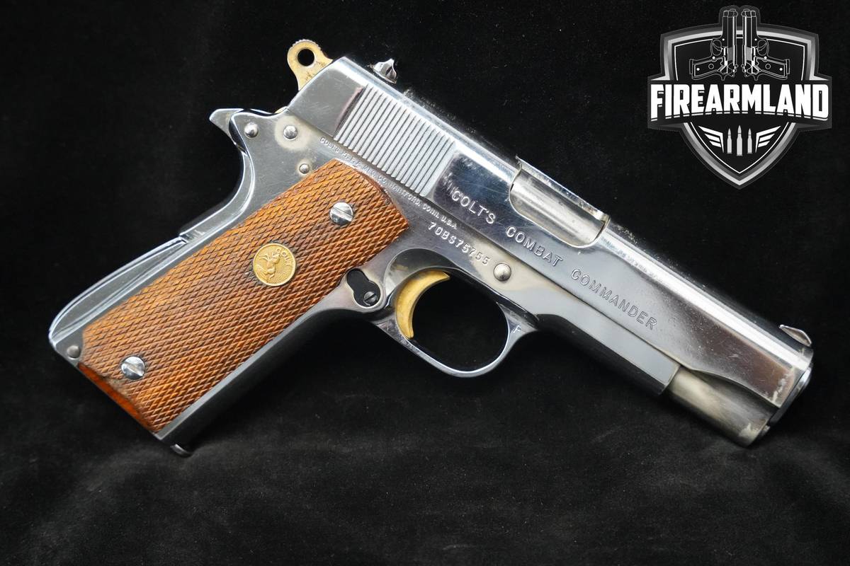 Colt 1911A1 Combat Commander 38 Super NICKEL 1911 4" Colt-1911A1 1911-A1