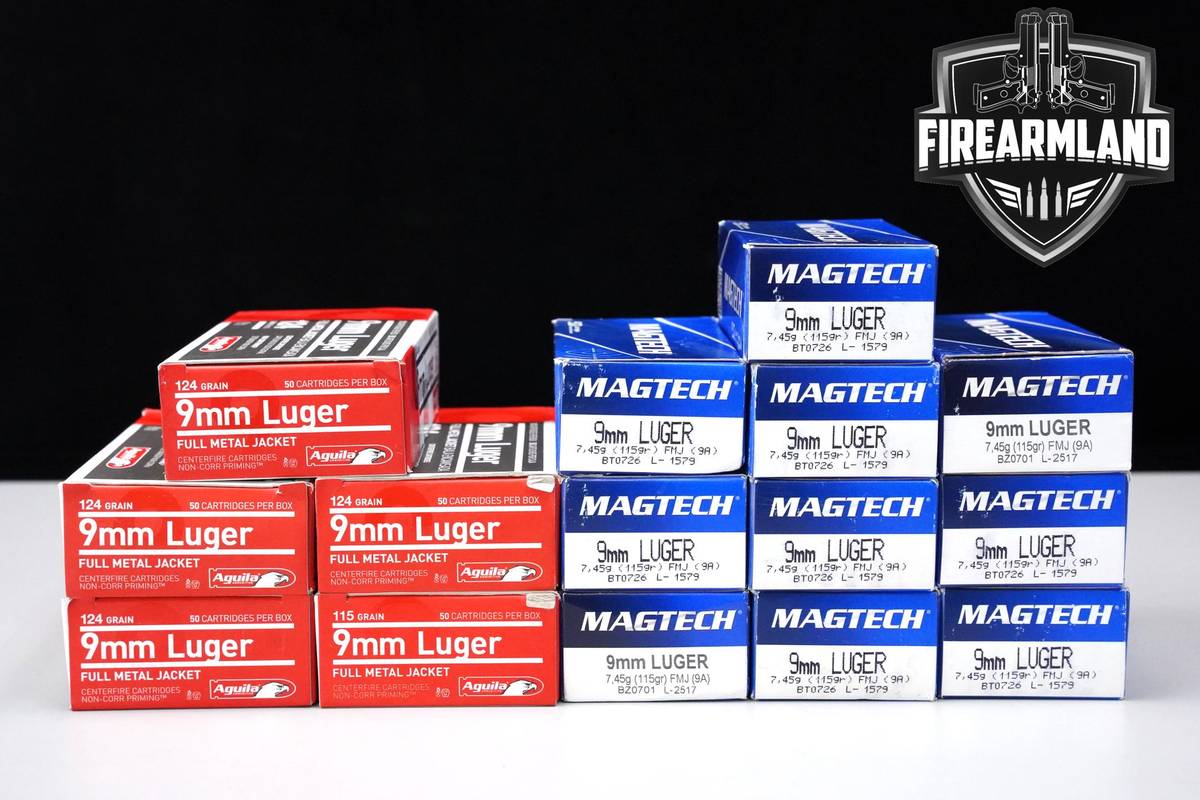 9mm Ammo 9x19mm 9mm-Luger Ammunition 750 ROUNDS