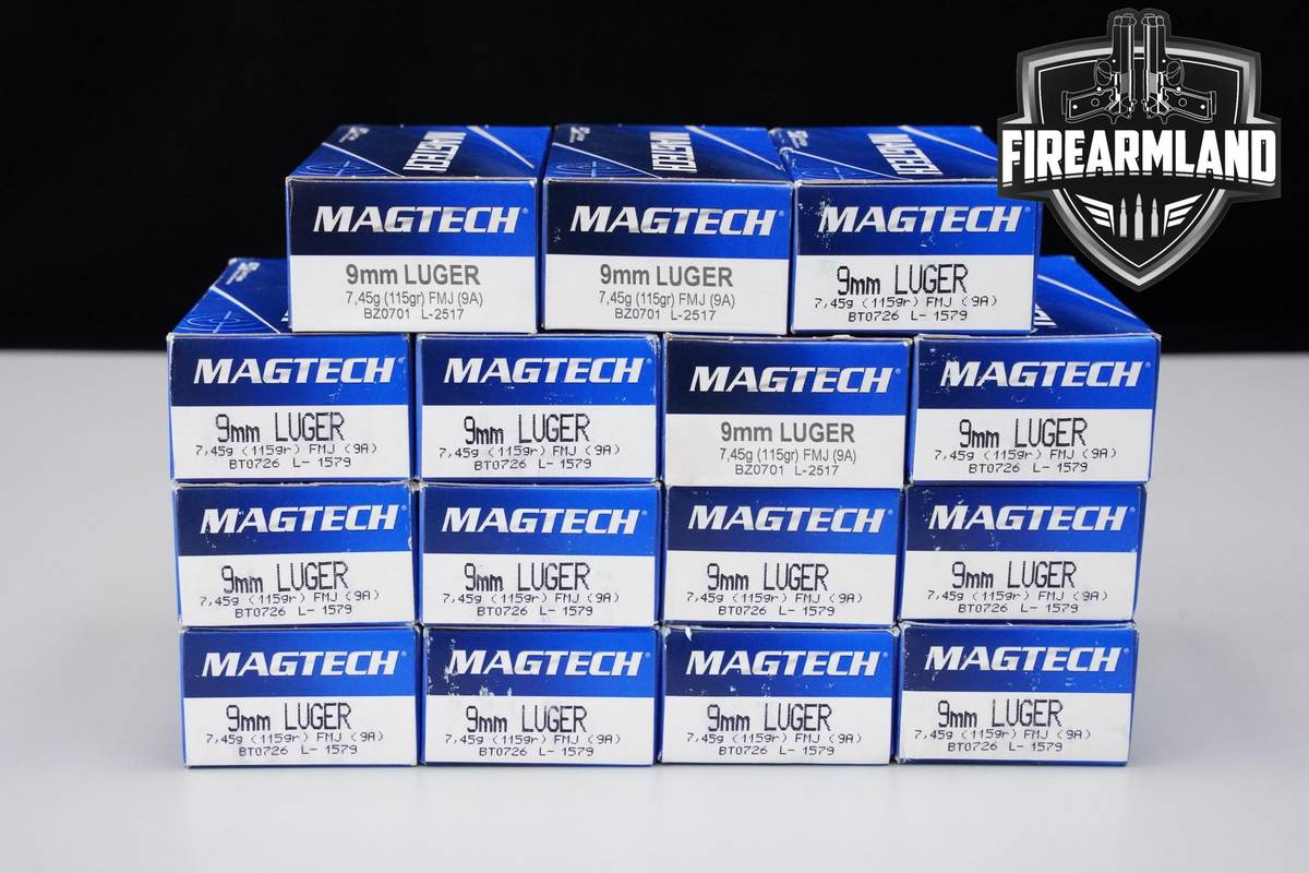 9mm Ammo 9x19mm 9mm-Luger 750 ROUNDS