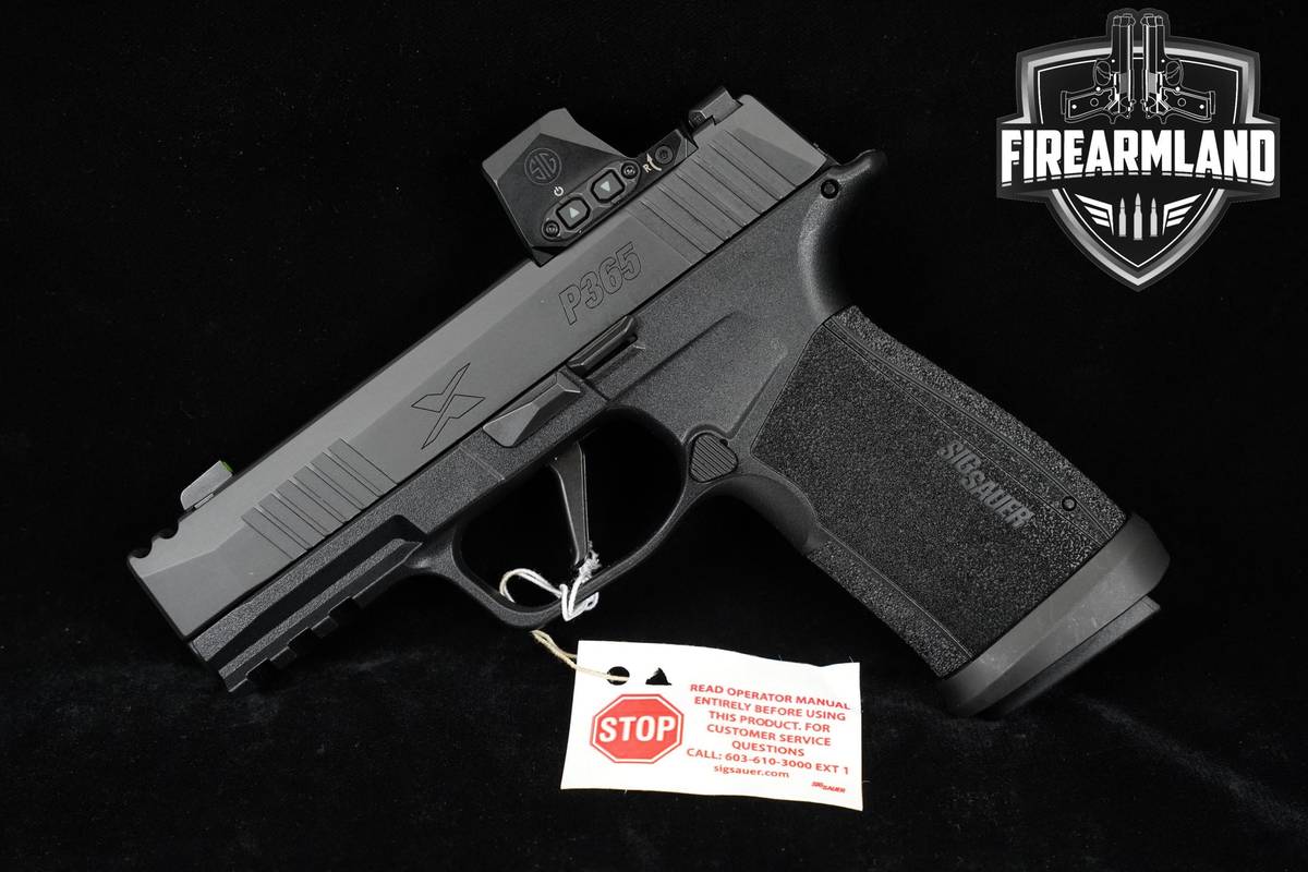 LIKE-NEW Sig Sauer P365 XMacro COMP 9mm P-365 +3 MAGS, ORIG CASE & ROMEO-X