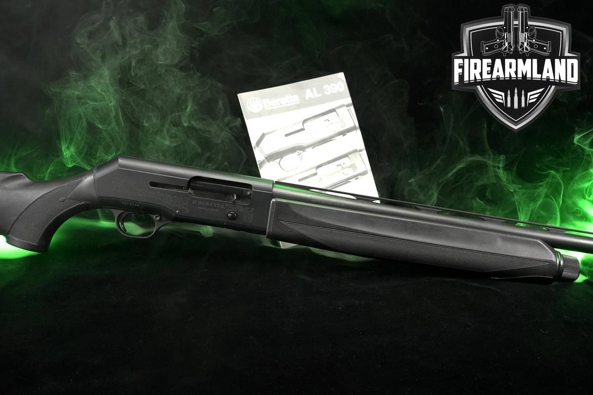 ENGRAVED Beretta AL 390 Silver Mallard 12-Gauge 24" Black & Synthetic