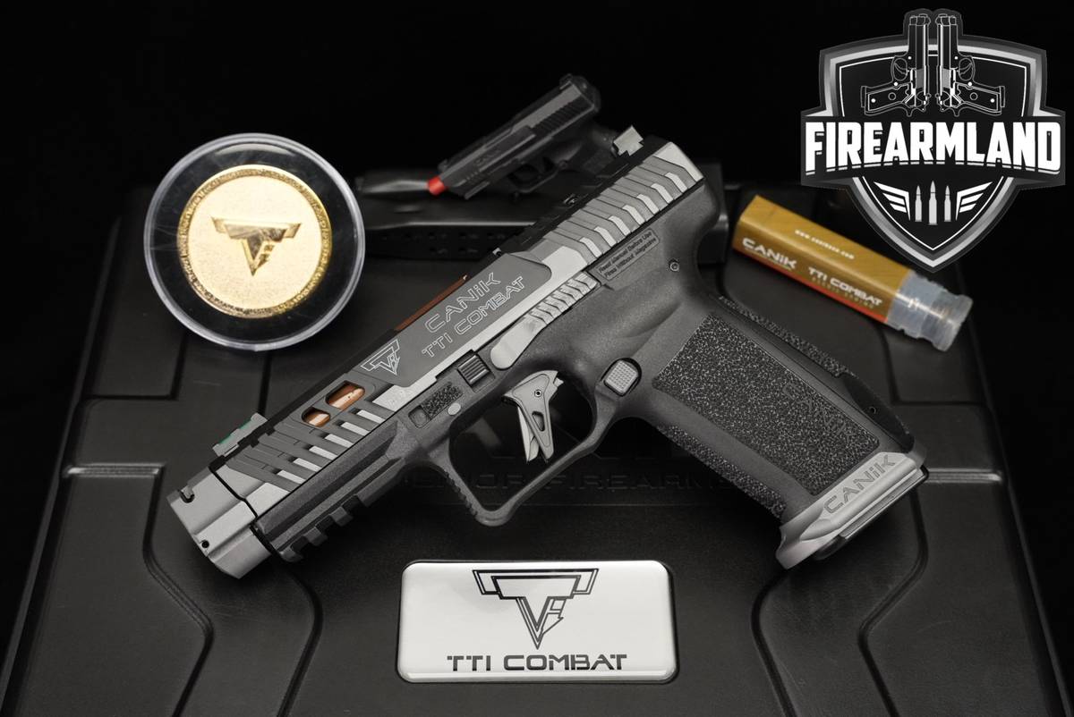 Canik TTI Combat Smoke Edition 9mm OR 4.74" +2 MAGS, ORIG CASE & HOLSTER