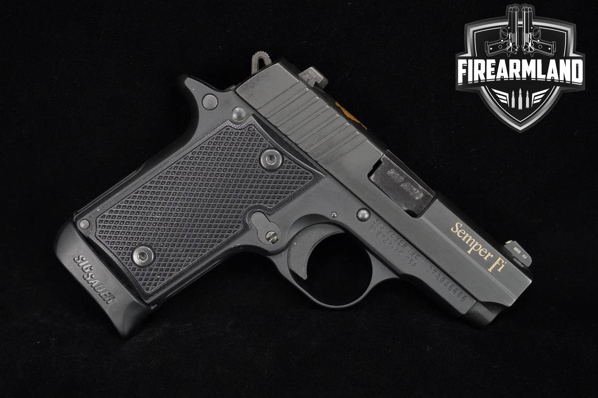 Sig Sauer P238 Semper Fi 380 ACP 1911 Sig-Sauer-P238 USMC P-238 +CASE