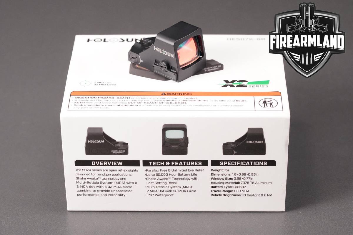 Holosun HE507K-GR X2 Green 2 MOA Dot 32 MOA Circle Reticle +ORIG BOX