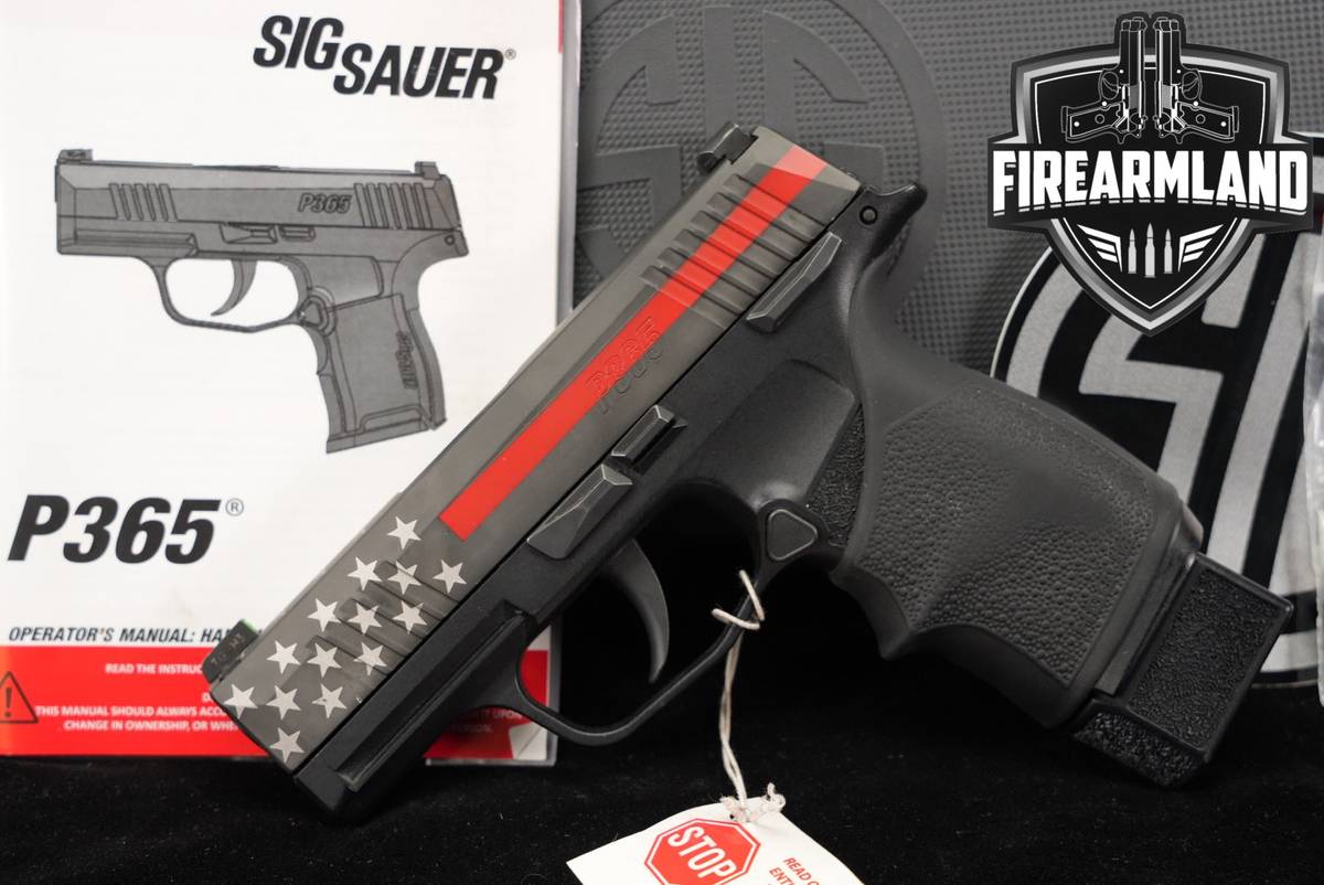 Sig Sauer P365 REDLINE 9mm 3.1" Thin Red Line P 365 X +ORIG CASE