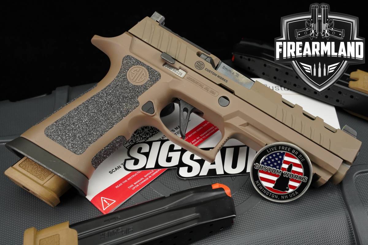 Sig Custom Works P320 XFIVE DH3 9mm 5" Coyote Tan P-320 +3 MAGS & ORIG CASE