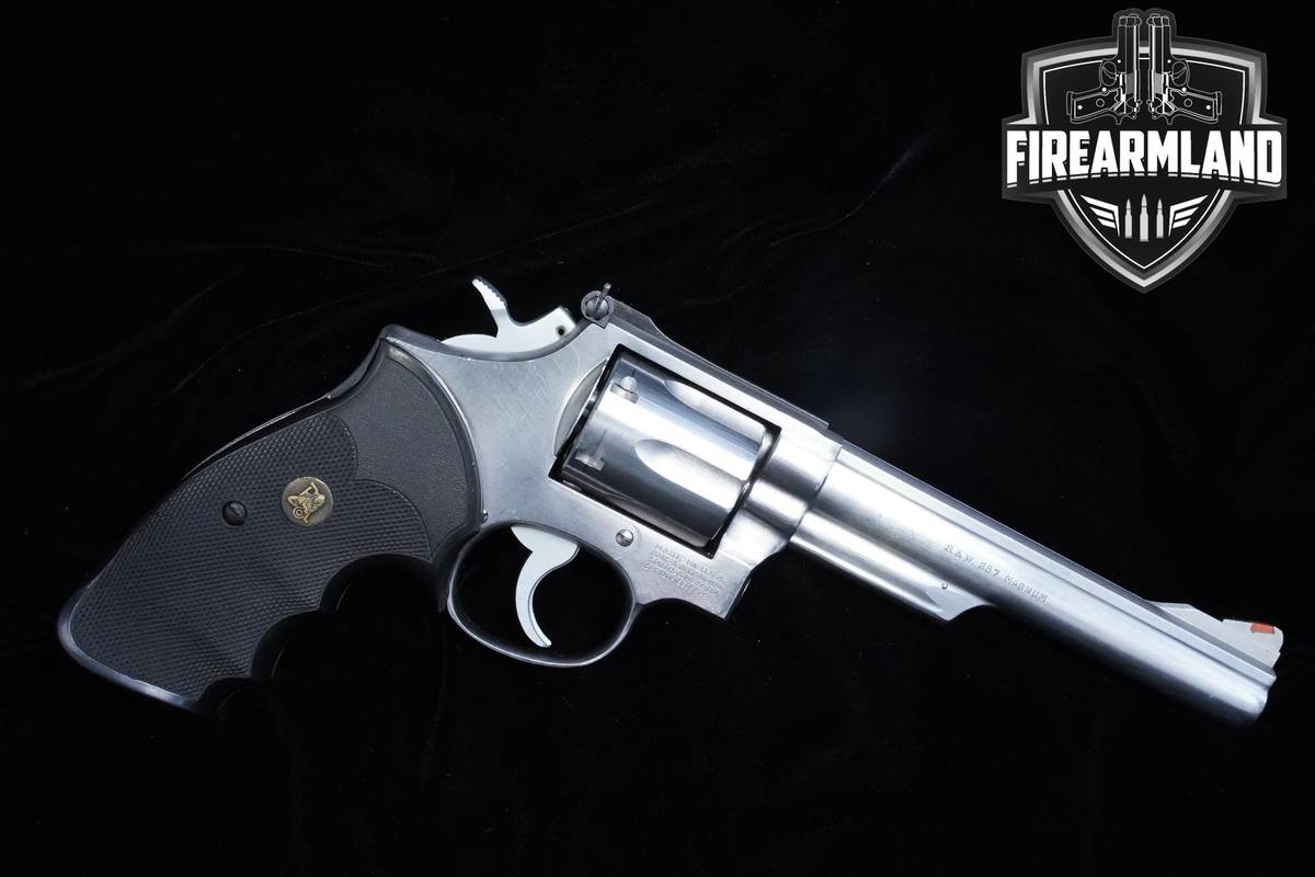 1985 Smith & Wesson (S&W) Model 66-2 357 Magnum 6" Stainless Steel S&W 66-2