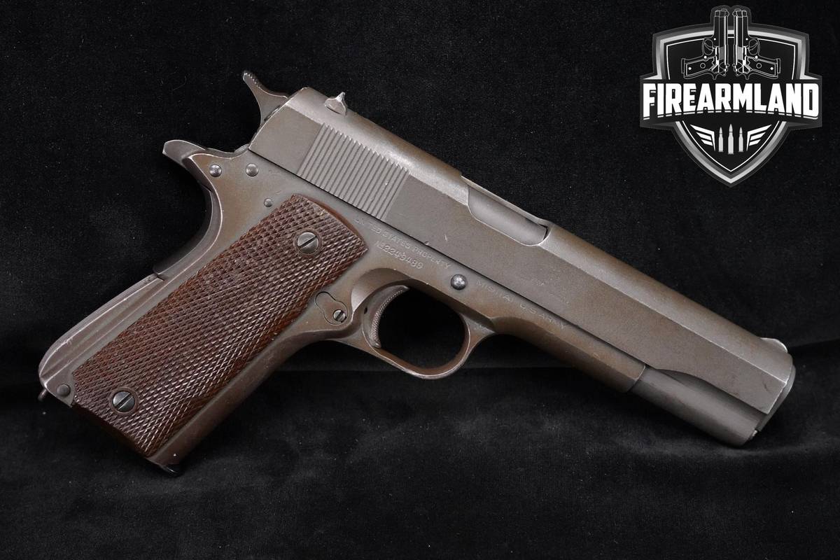 WW2 1945 Colt-Ithaca M1911A1 45-ACP 1911 5" Parkerized M1911-A1 USGI