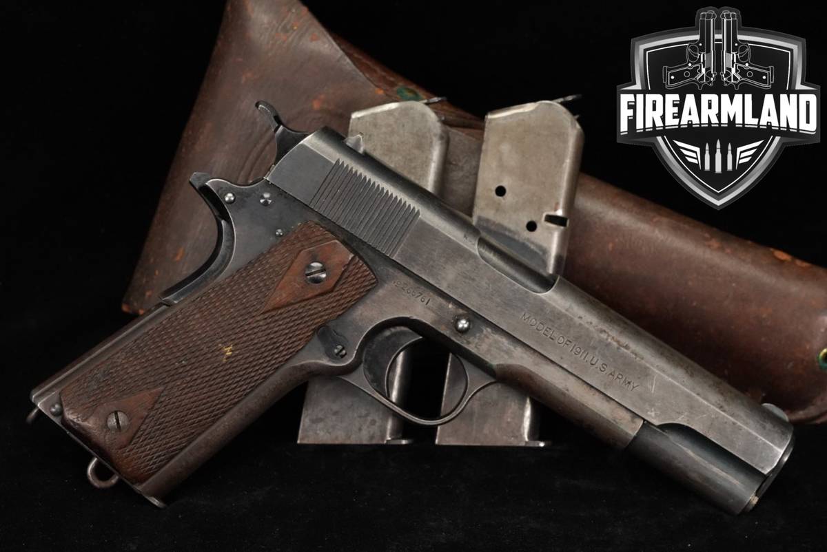 DESIRED WWI 1918 Colt M1911 U.S Army 45 ACP M-1911 5" WW1 +3 MAGS & HOLSTER