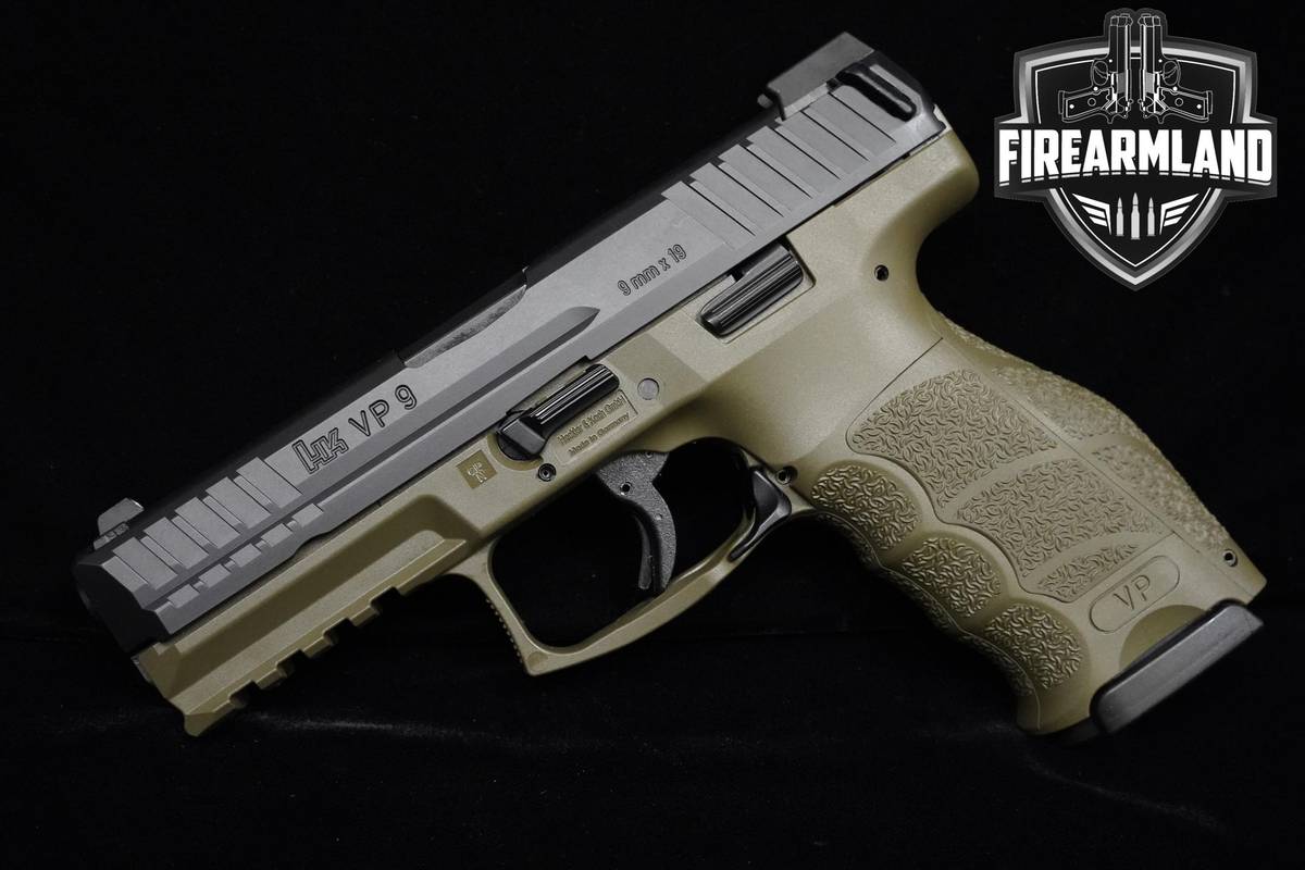 LIKE-NEW Heckler & Koch (H&K-HK) VP9 Green 9mm Two-Tone H&K-HK-VP9 +3 MAGS