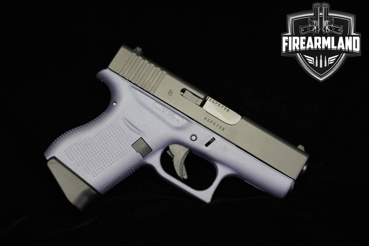 Glock 43 Crushed Orchid 9mm Two-Tone Glock-43 G43 G-43 +2 MAGS & ORIG CASE
