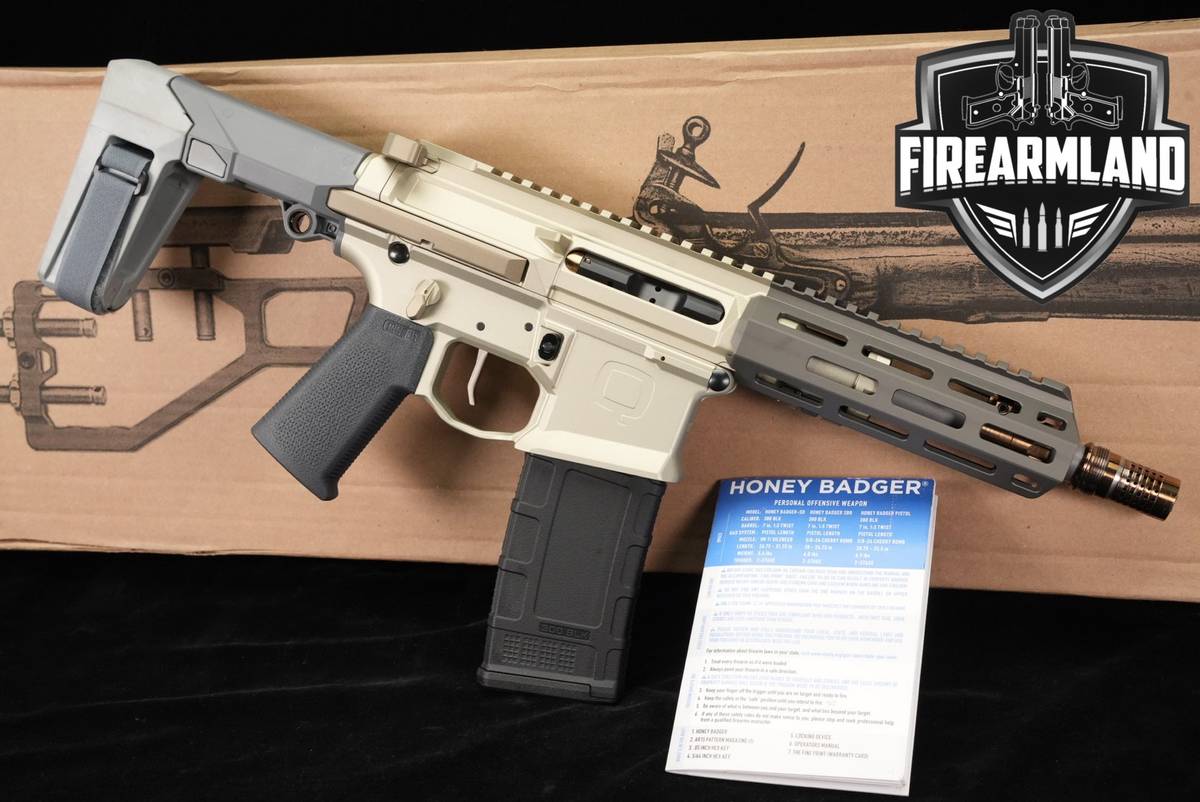 Q Honey Badger Pistol 300 Blackout AR-15 AR15 7" PDW BRACE +ORIG BOX