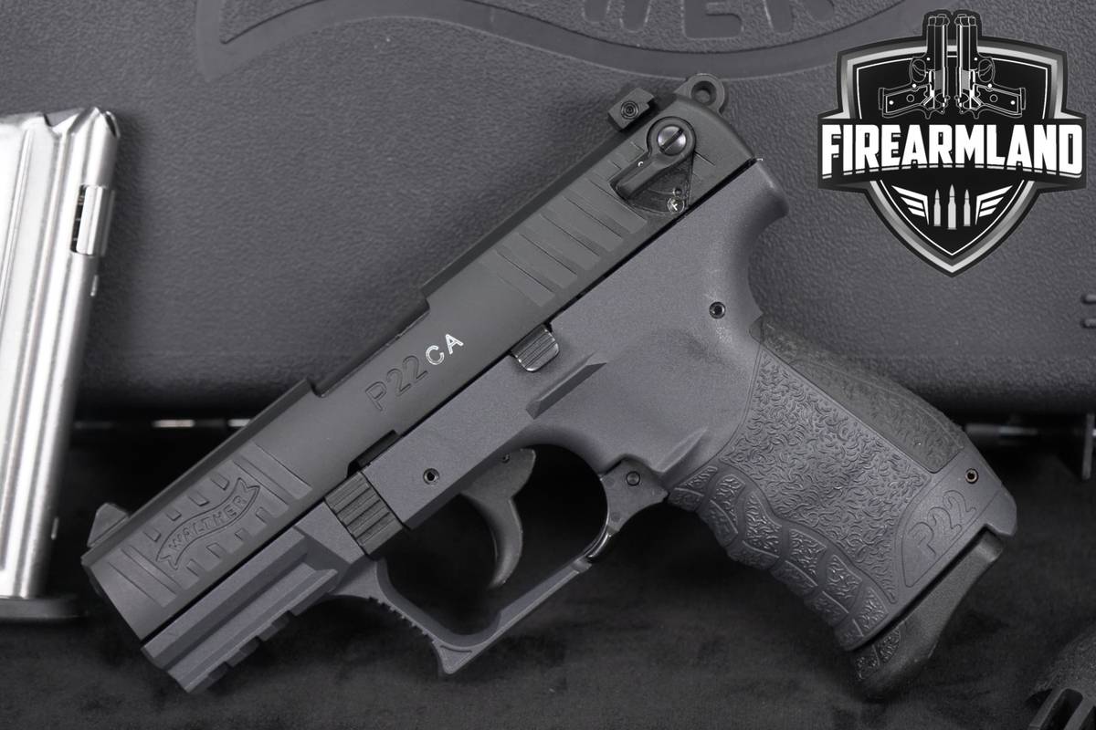 Walther P22 CA 22LR 3.42" Two-Tone Tungsten Gray P-22 +2 MAGS & ORIG CASE